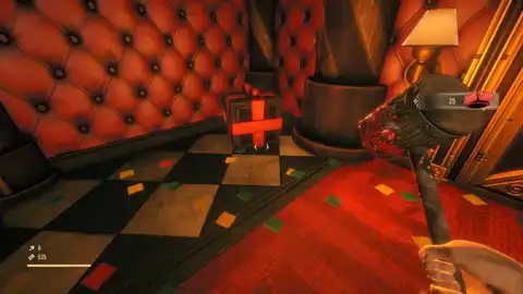 Twisted Tower Hotel dining hall — slide past Huggee Bear while firing